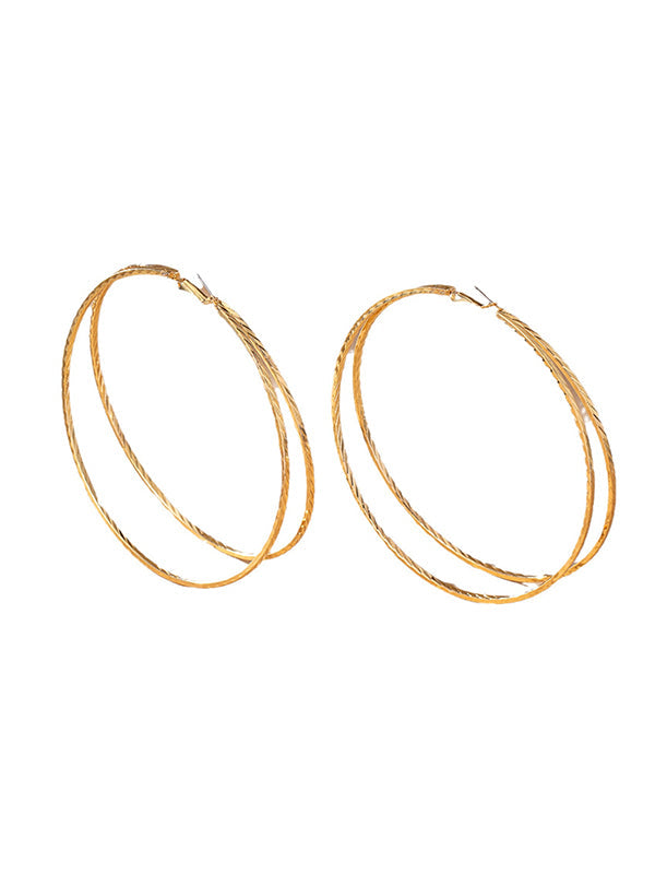 Boucles d'oreilles géométriques superposées