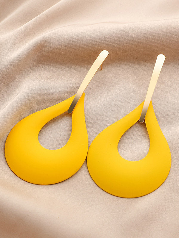 Boucles d'oreilles pendantes géométriques ajourées