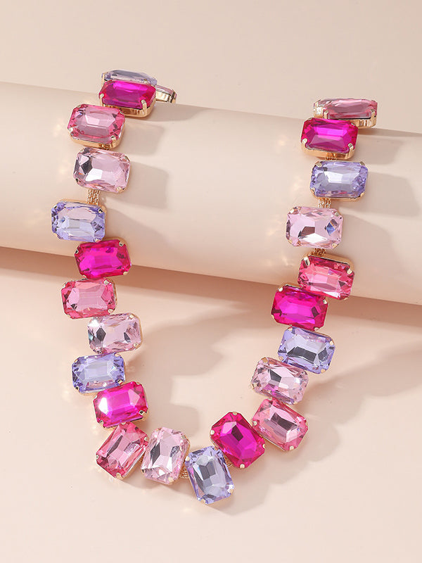 Collier à chaîne, couleur contrastée