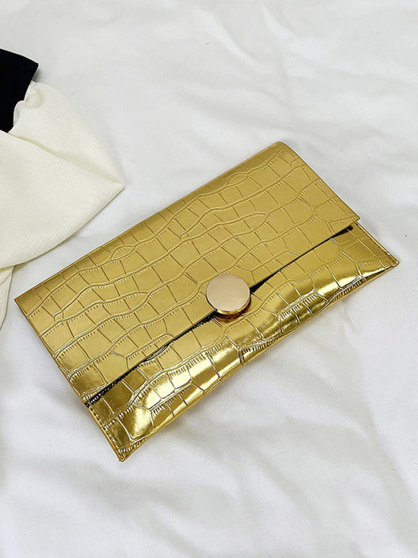 Sac à main géométrique brillant à empiècements
