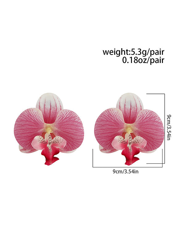 Boucles d'oreilles pendantes en forme de fleur