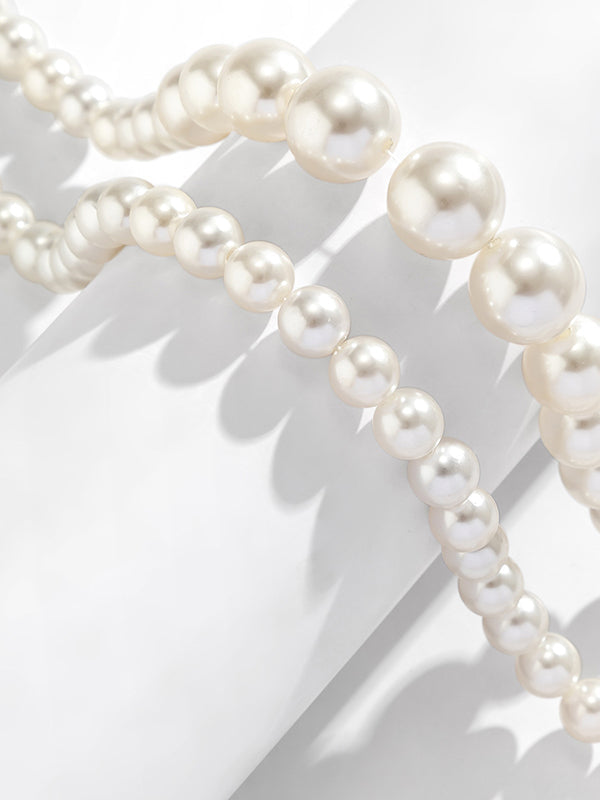 Collier délicat en perles, accessoires pour colliers, deux pièces
