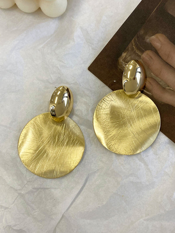 Boucles d'oreilles géométriques couleur unie