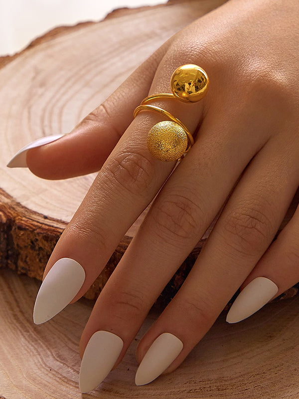 Bague décontractée réglable géométrique