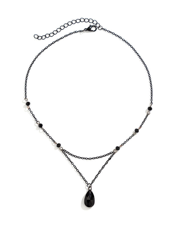 Collier géométrique à double rang
