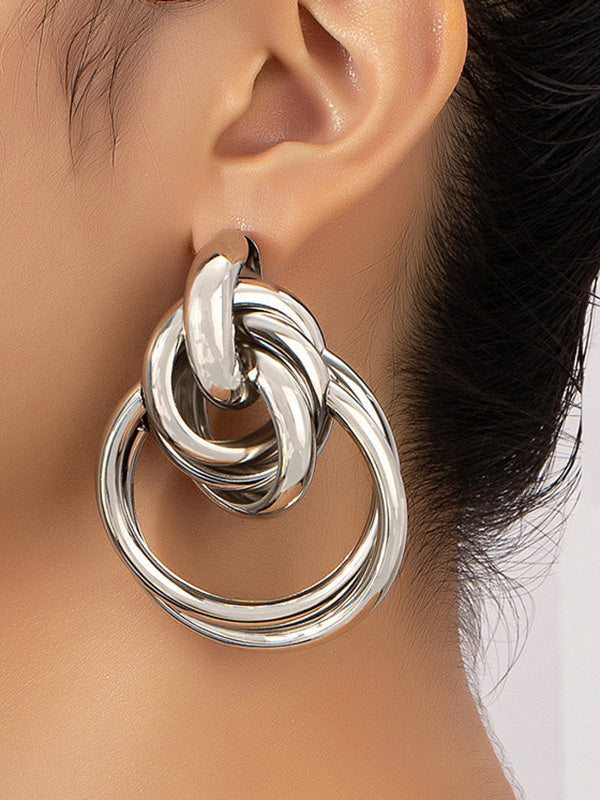 Boucles d'oreilles pendantes géométriques