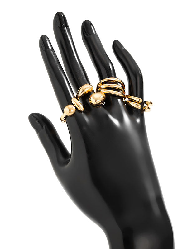 Bague géométrique couleur unie