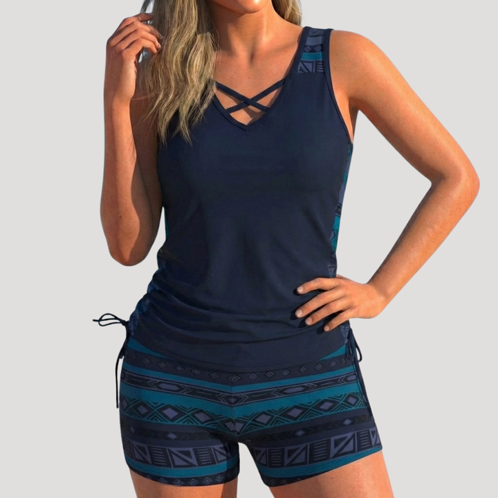 Floriana | Ensemble de Tankini pour Femmes avec Shorts
