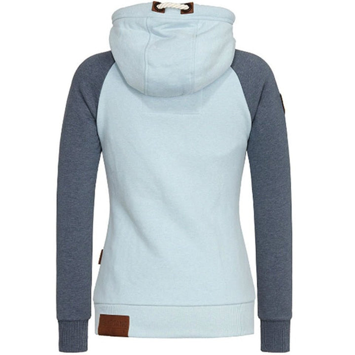 Pull à capuche en tricot pour femmes avec fermeture éclair | Manches longues