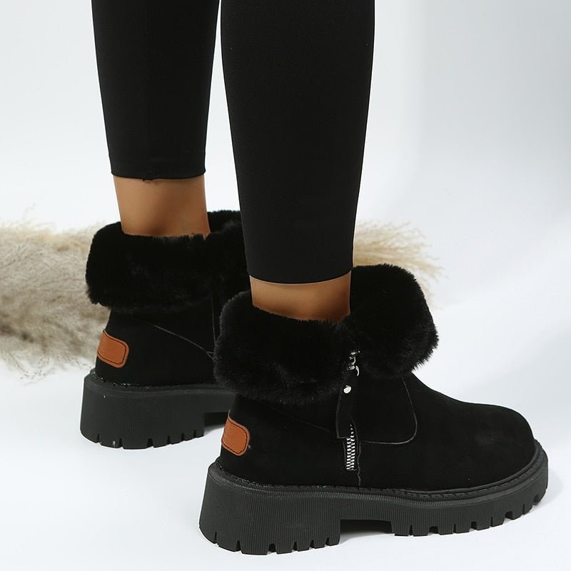 Bottines pour femmes avec fermeture éclair latérale | Antidérapantes