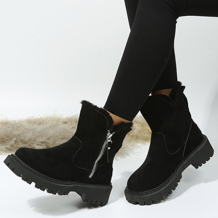 Bottines pour femmes avec fermeture éclair latérale | Antidérapantes