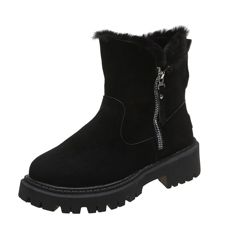 Bottines pour femmes avec fermeture éclair latérale | Antidérapantes