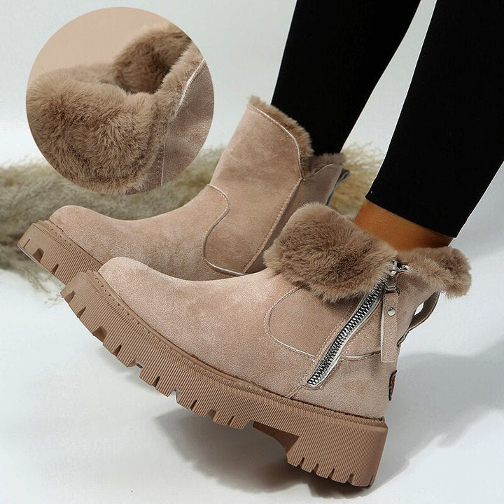 Bottines pour femmes avec fermeture éclair latérale | Antidérapantes