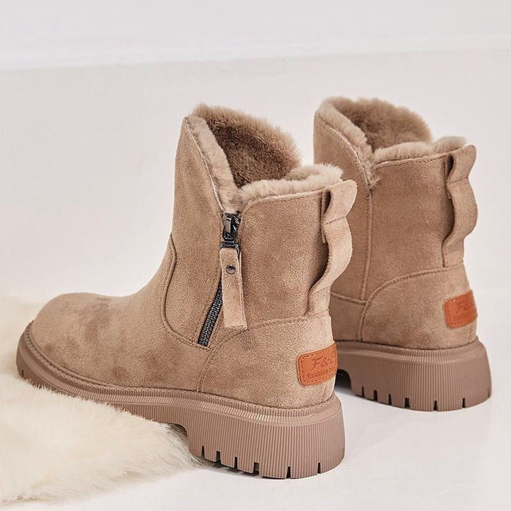 Bottines pour femmes avec fermeture éclair latérale | Antidérapantes