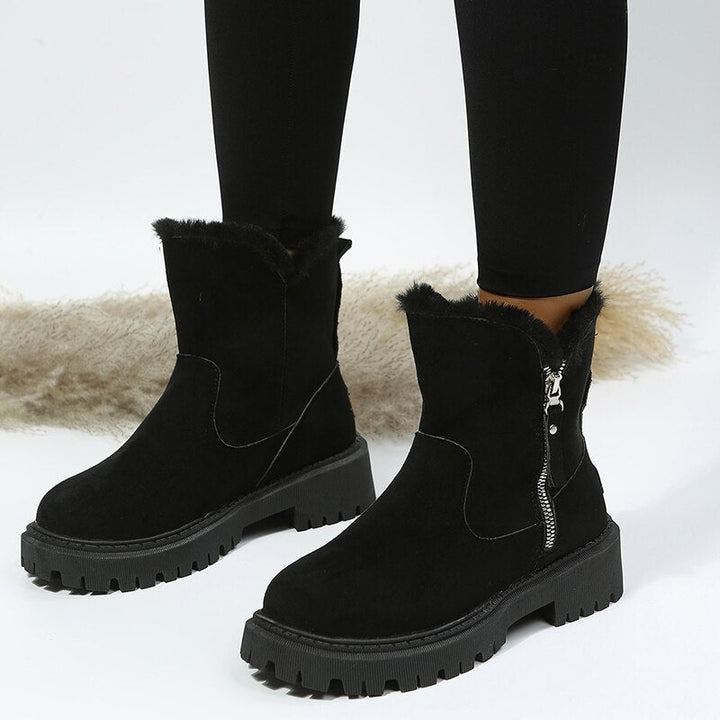 Bottines pour femmes avec fermeture éclair latérale | Antidérapantes