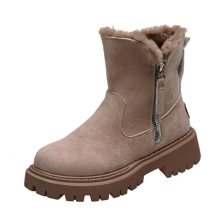Bottines pour femmes avec fermeture éclair latérale | Antidérapantes