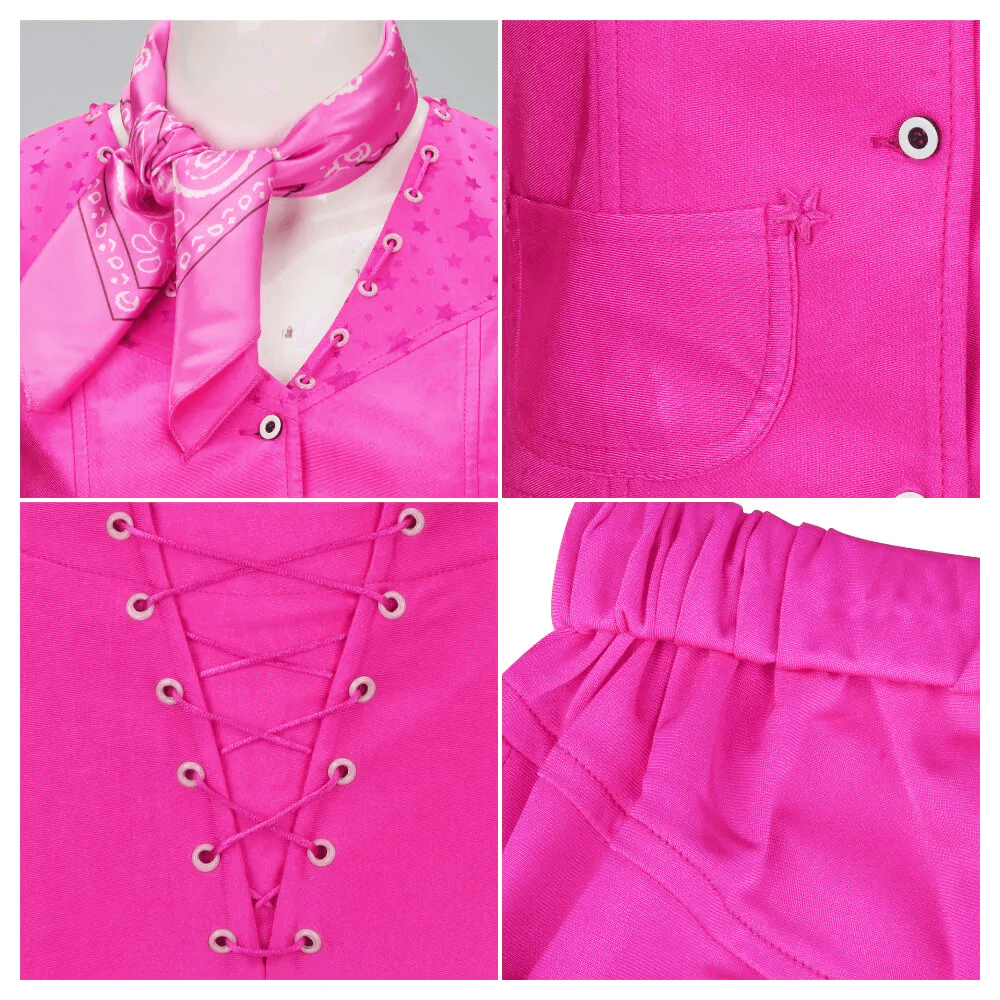 Costume de Cowgirl Rose Rétro pour Femmes, Tenue Disco des Années 70 avec Pantalon Évasé