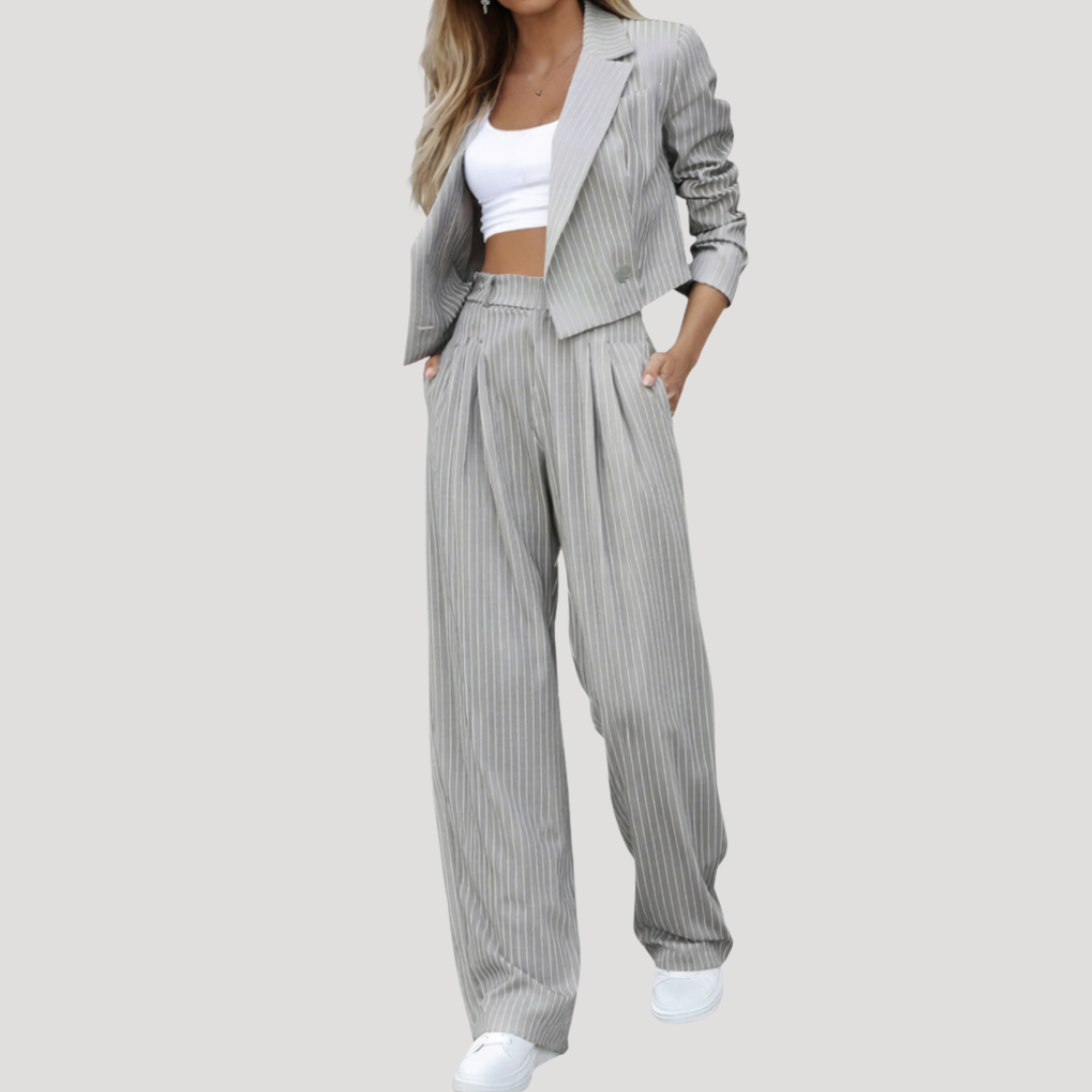 Greta | Ensemble blazer à rayures pour femmes