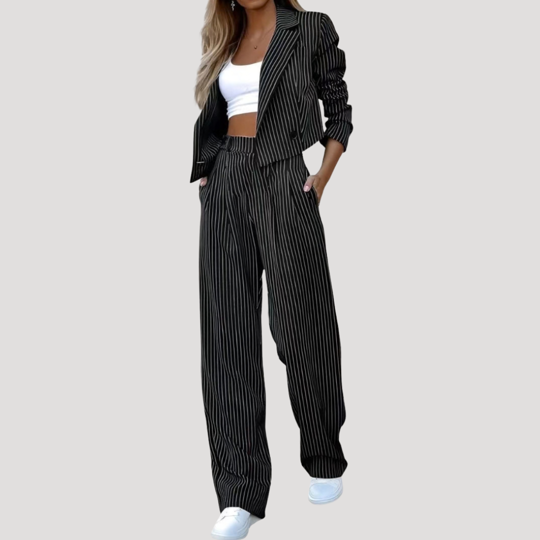 Greta | Ensemble blazer à rayures pour femmes
