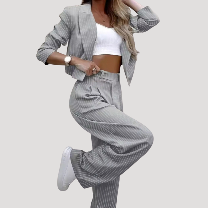 Greta | Ensemble blazer à rayures pour femmes