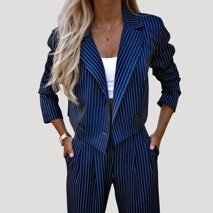 Greta | Ensemble blazer à rayures pour femmes