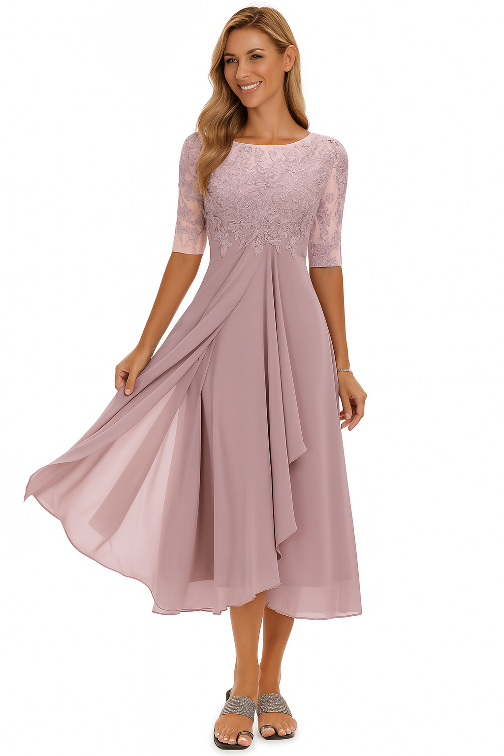 Greta | Robe midi A-ligne fluide