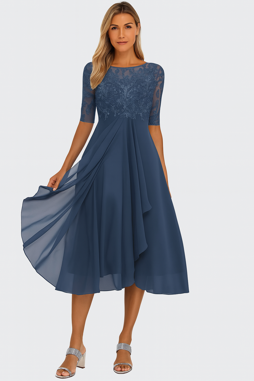 Greta | Robe midi A-ligne fluide