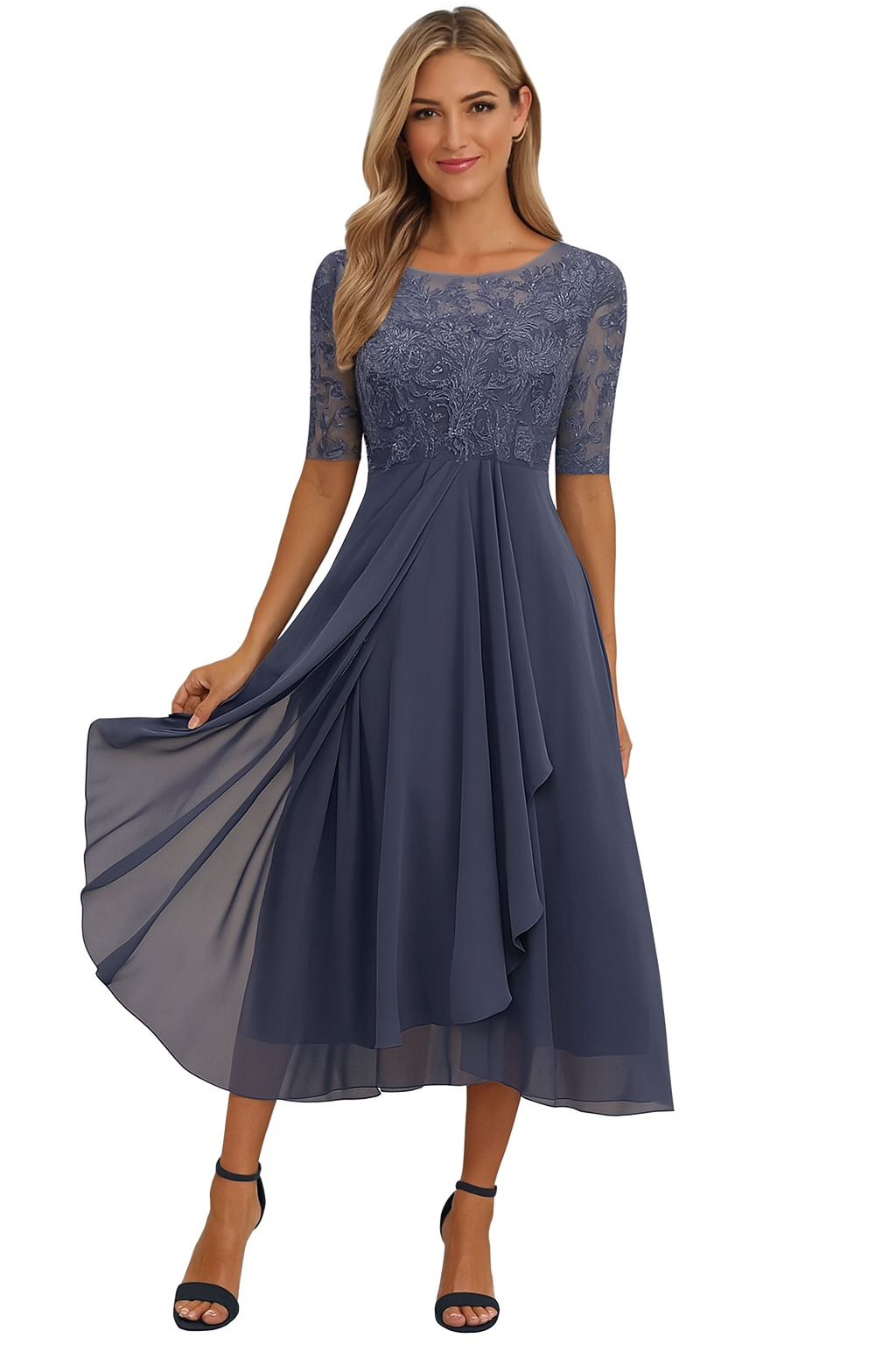 Greta | Robe midi A-ligne fluide