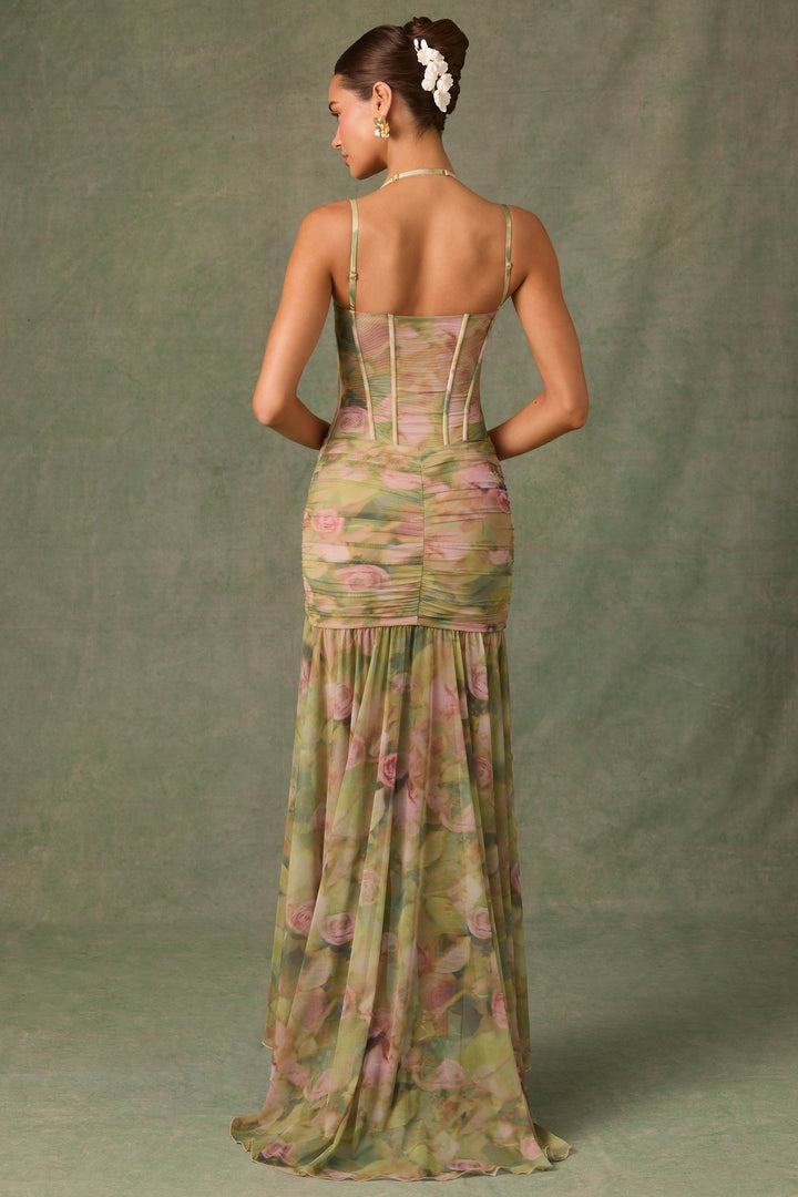 Esmeralda | Robe bodycon asymétrique avec volants