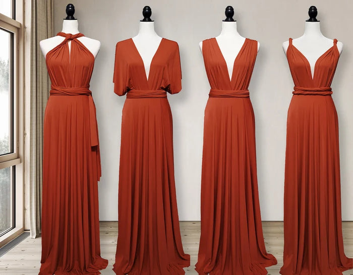 Robe de Soirée Maxikleid Convertible Élégante VersaGlam – Fluide & Ajustable