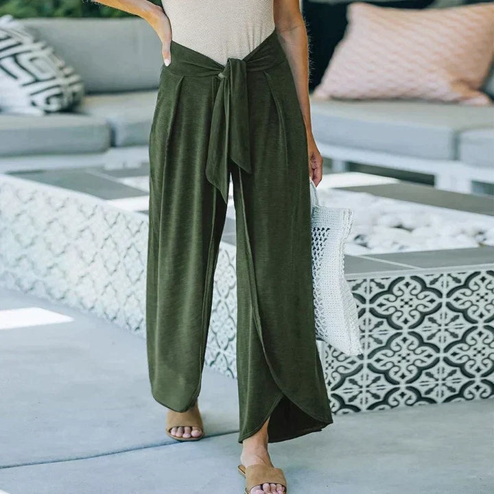 SARAH - Pantalon large avec ceinture