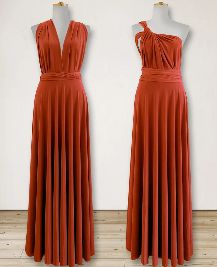 Robe de Soirée Maxikleid Convertible Élégante VersaGlam – Fluide & Ajustable