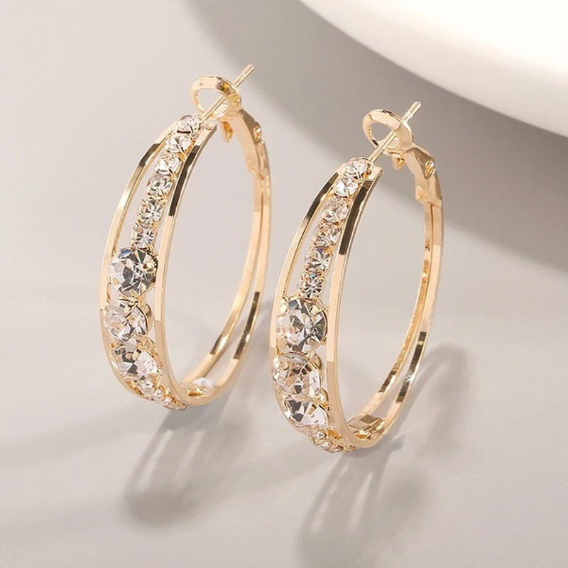 Boucles d'oreilles élégantes en plaqué or