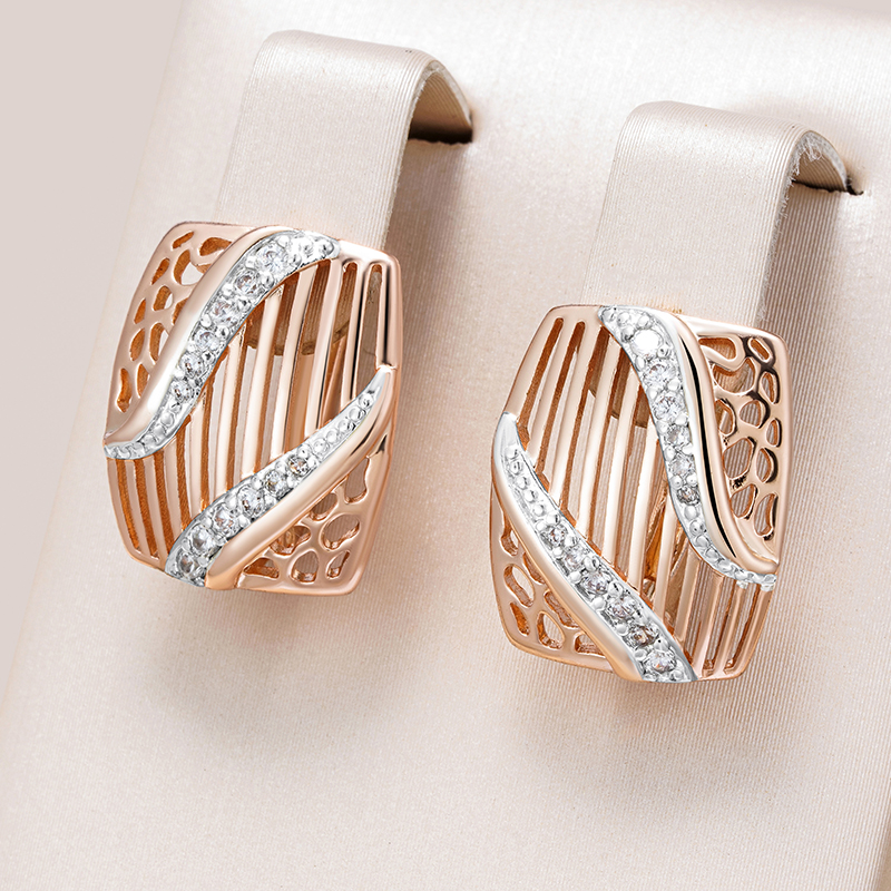 Boucles d'oreilles en spirale dorées