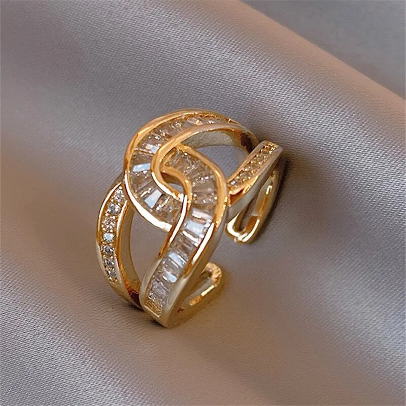Unity - Bague Ajustable Élégante Enchevêtrée