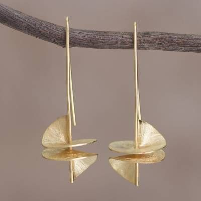 Boucles d'oreilles Vintage Échelles Dorées