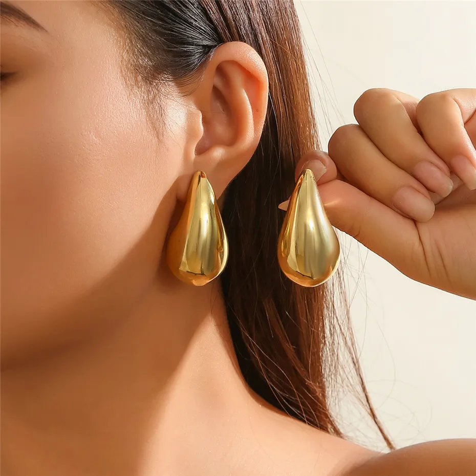 Boucles d'oreilles goutte en or et argent