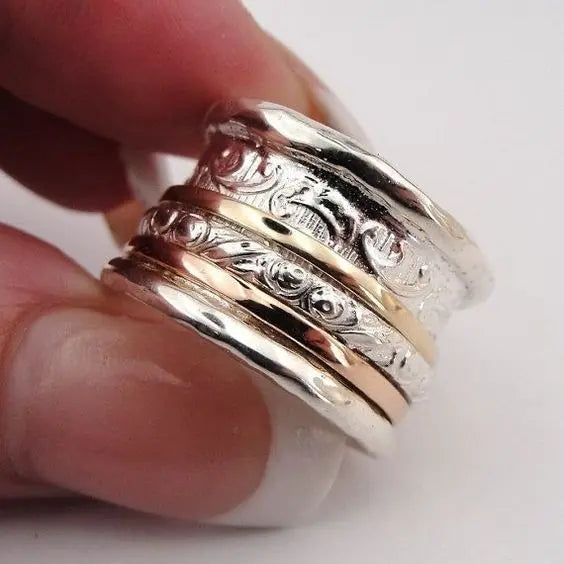 Beate – Bague à Spinner Ornée