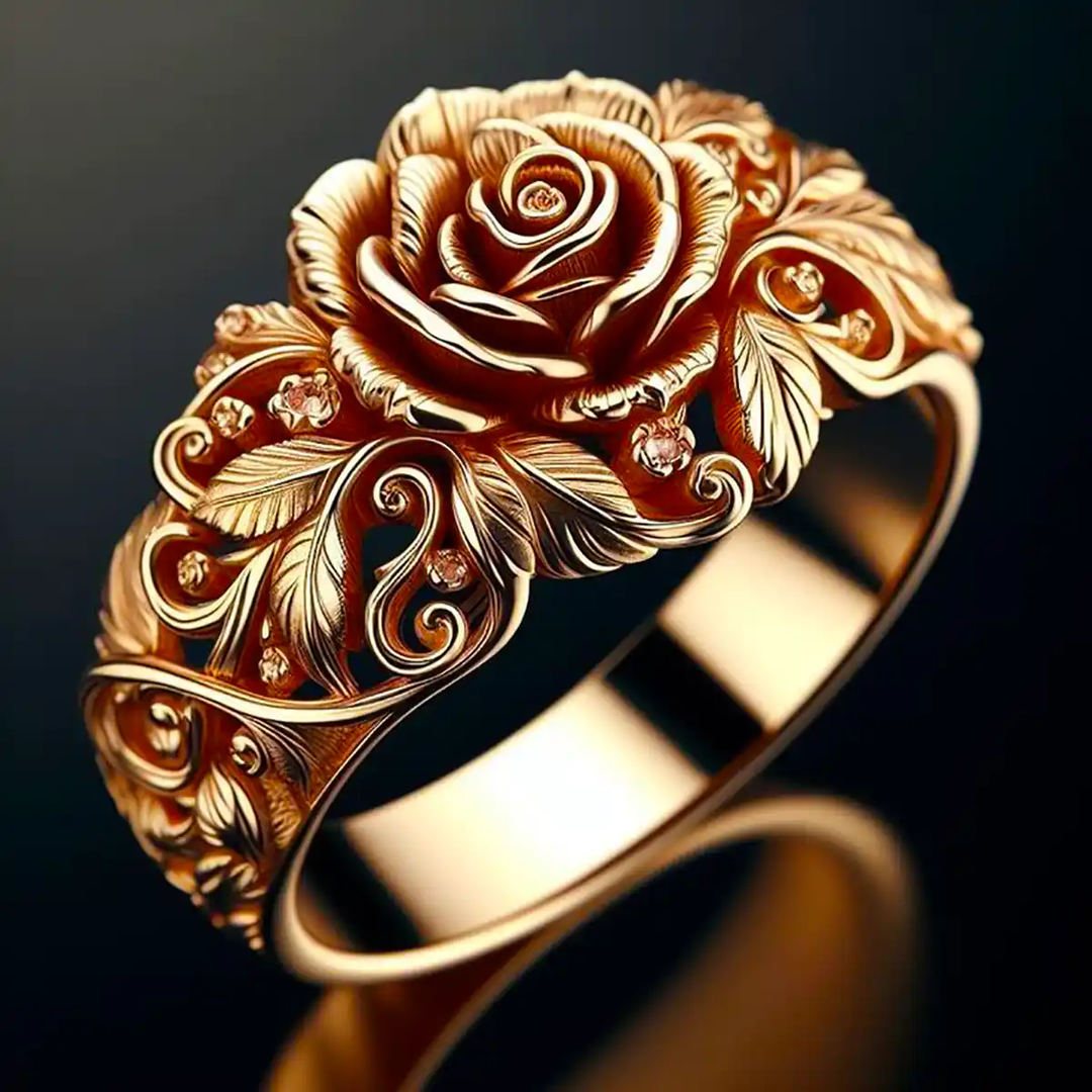 Rosalie – Bague Florale Prunk