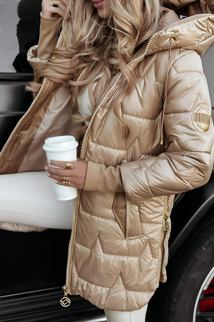 Amelie | Veste d'hiver longue pour femmes avec capuche