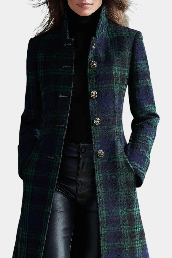 Marlene | Manteau à carreaux intemporel pour femmes
