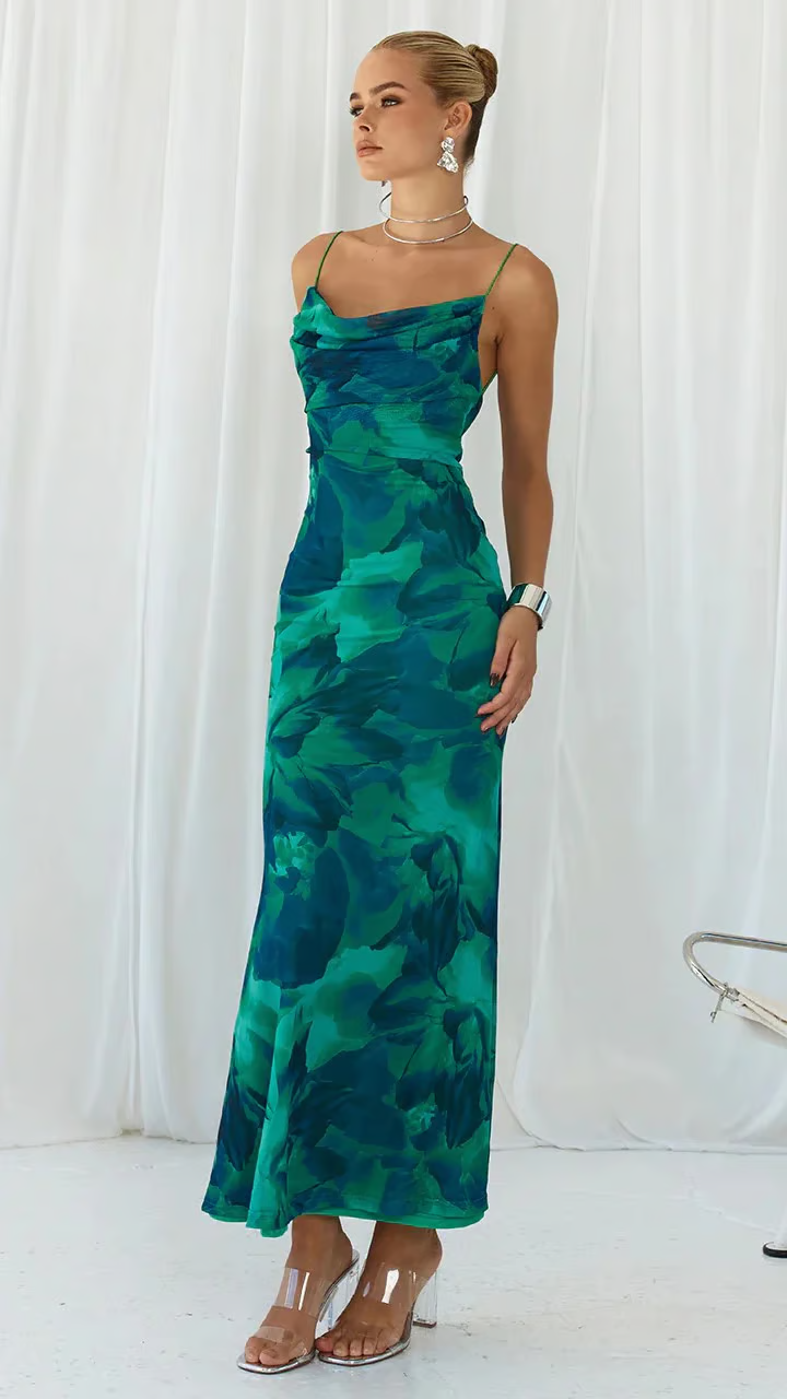 Ainsley - Robe maxi bodycon sans manches pour le soir
