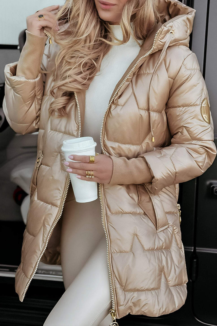 Amelie | Veste d'hiver longue pour femmes avec capuche