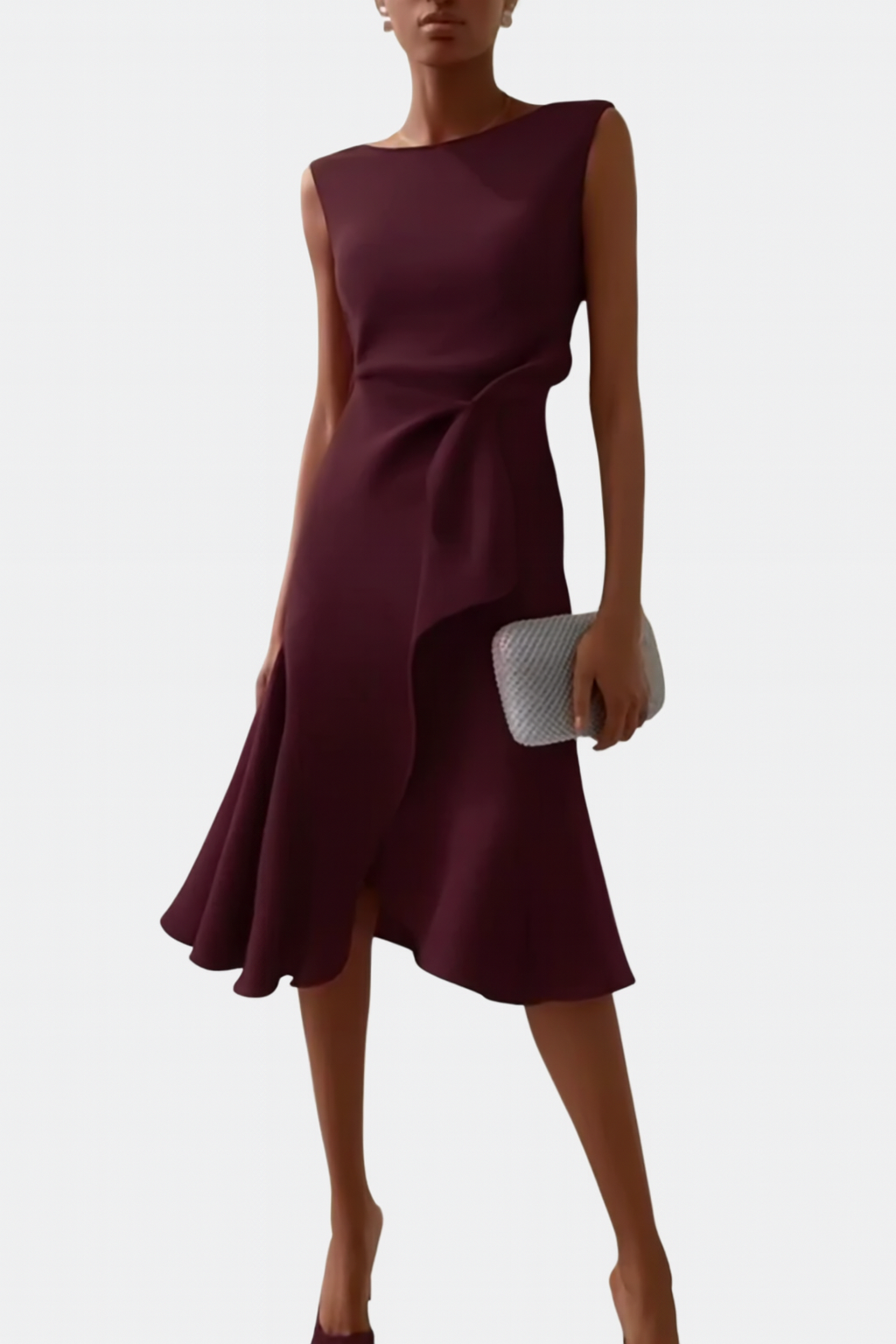 Olga | Robe Midi Asymétrique Sans Manches
