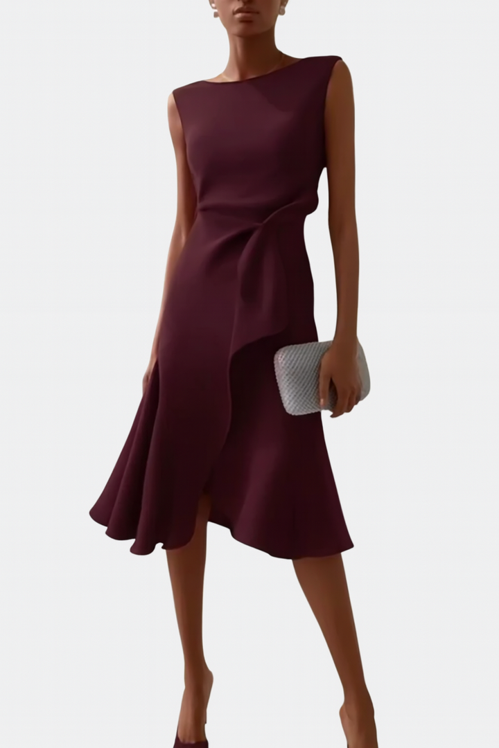 Olga | Robe Midi Asymétrique Sans Manches