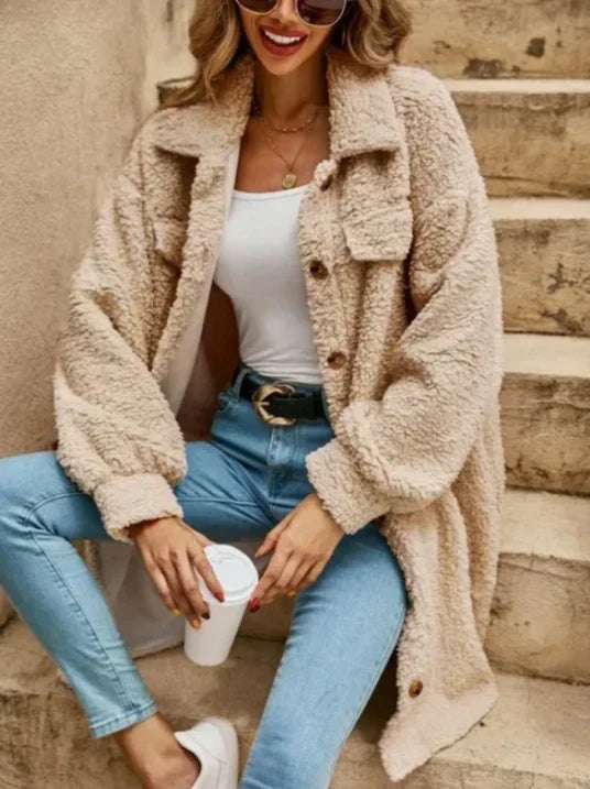 Manteau Teddy Femme Oversized | Chaud Décontracté