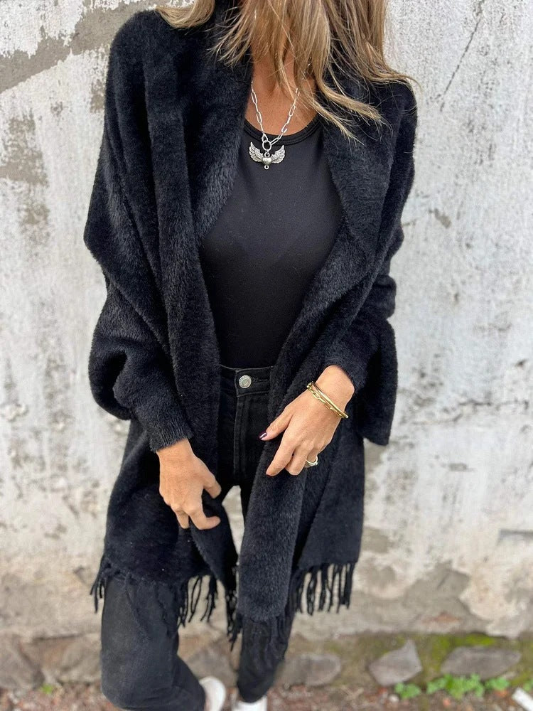 Nele | Veste en Tricot Longue Femme à Devant Ouvert