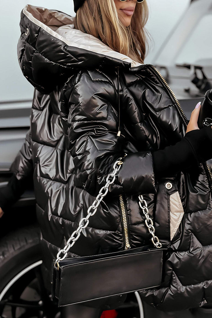 Amelie | Veste d'hiver longue pour femmes avec capuche