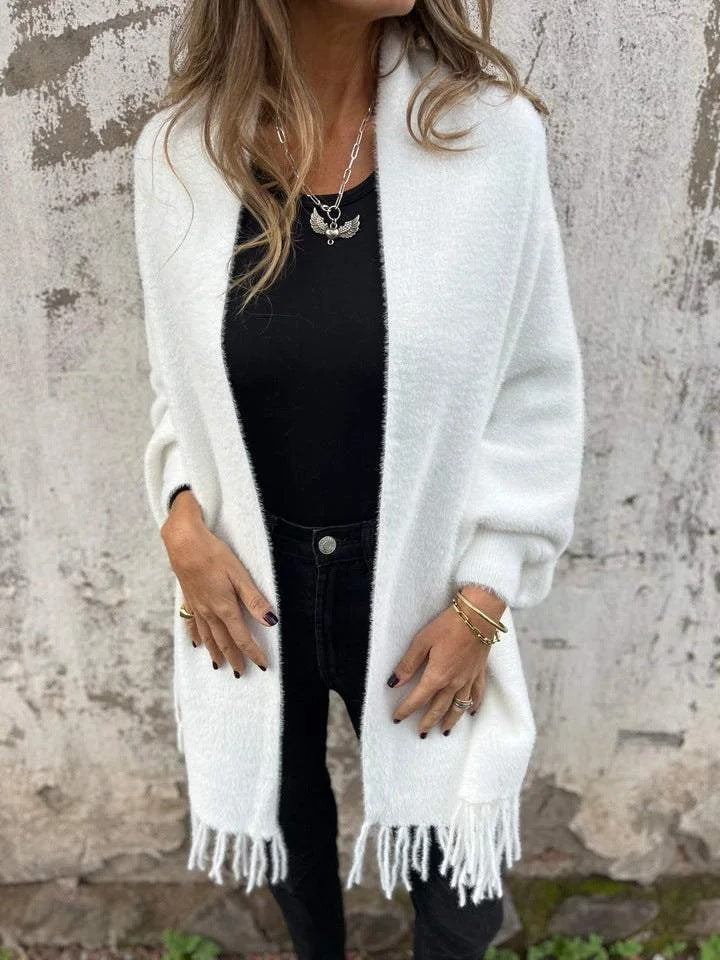 Nele | Veste en Tricot Longue Femme à Devant Ouvert