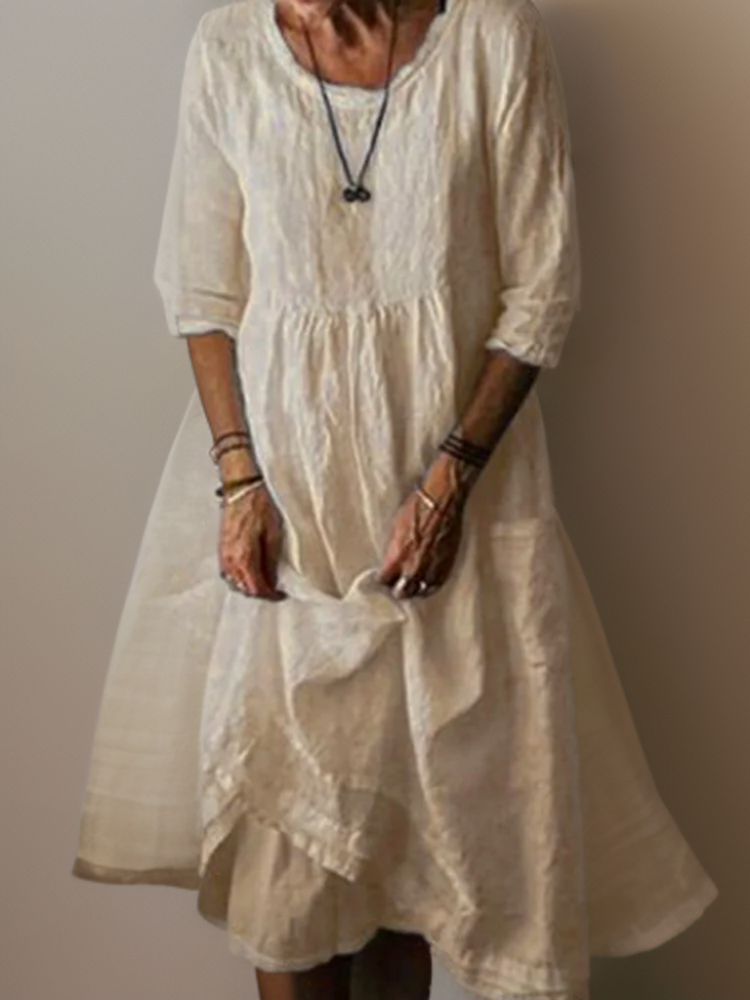 Katie – Robe midi plissée estivale